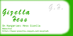 gizella hess business card